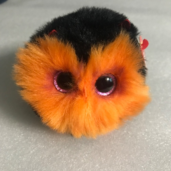 Ty Puffies (Beanie Balls) - WHODINI the 2023 Halloween Orange Owl (3 inch) - Picture 4 of 16